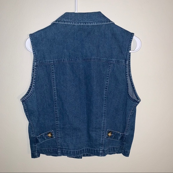 Talbots petites / Button Up Jean Styled Vest - Picture 7 of 9